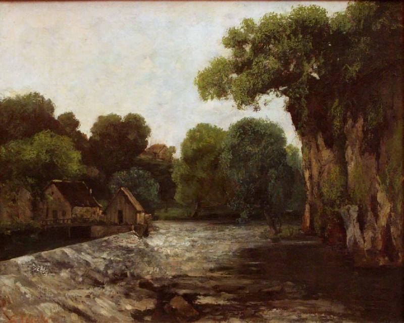 Gustave Courbet The Weir at the Mill oil painting picture